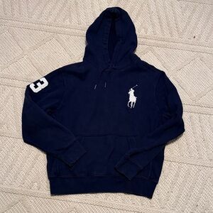 Polo by Ralph Lauren Dark Blue Hoodie with White Logo